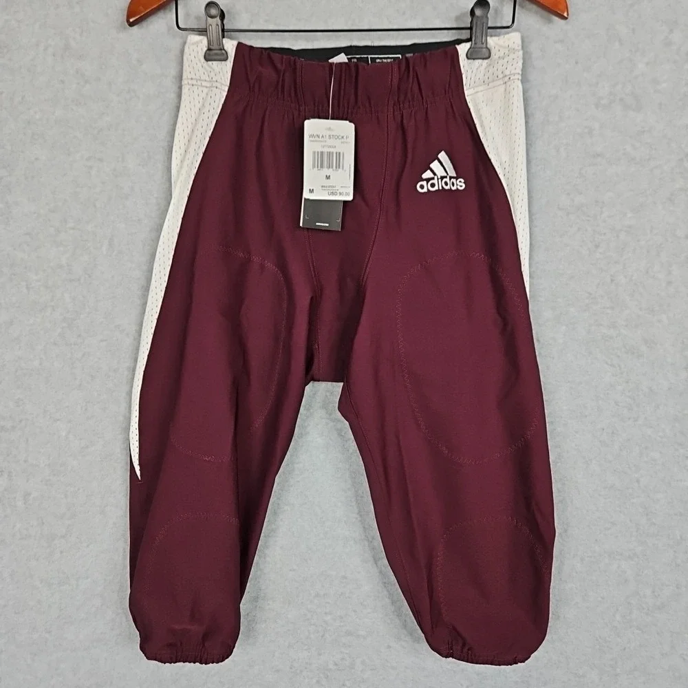 Adidas Woven‎ A1 Stock Football Pants Men's Size Medium Maroon New GG7414